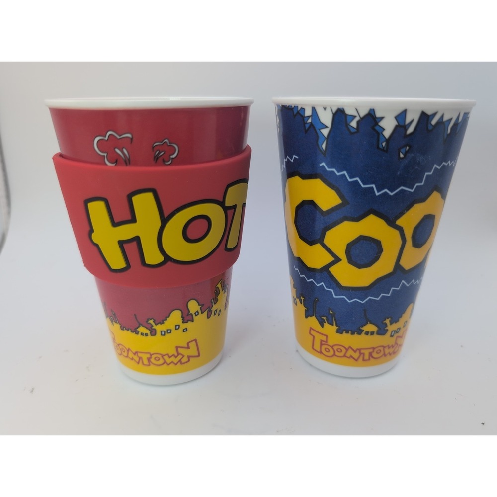 Tokyo Disney Toontown Hot And Cool Tumbler set Of 2 New Disneyland